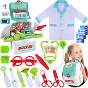 54PCS Pretend Play Doctor Roleplay Costume Kits Dentist Stethoscope Imagination Equipment Set Family Game genenic Toy Medical Kit for Kids